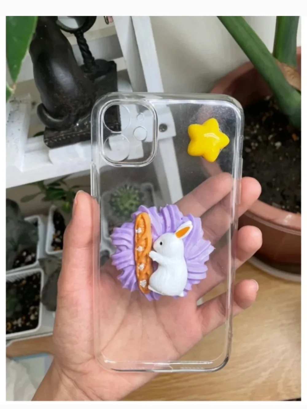 iPhone 11 Baroque butterfly or angel or rabbit iPhone Case, Handmade Phone case